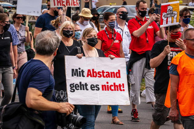 24 07 2020,Berlin,Germany,GER,Demo Saves the event industry For the third time now, players in the sector are loudly bringing their concerns onto the streets of Berlin