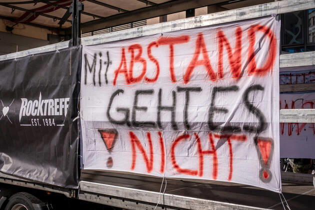 24 07 2020,Berlin,Germany,GER,Demo Saves the event industry For the third time now, players in the sector are loudly bringing their concerns onto the streets of Berlin.