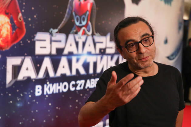 MOSCOW, RUSSIA - AUGUST 25, 2020: Film director and producer Dzhanik Fayziyev attends the Moscow premiere of his fantasy film Cosmoball at the Karo 11 Oktyabr Cinema. Vyacheslav Prokofyev TASS  TS0E4A8E