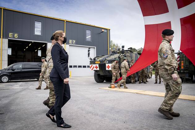 Prime Minister Mette Frederiksen S to visit Danish soldiers at Tapa Army Base in Estonia, Friday 11 September 2020, Denmark Copyright: RitzauxScanpix MadsxClausxRasmussenx COP201 spdk20200911-182804-L