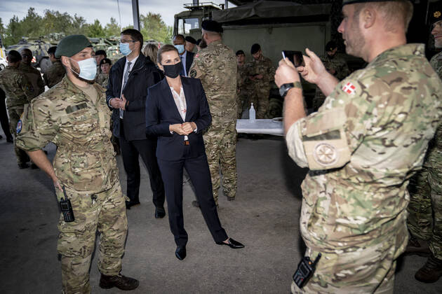 Prime Minister Mette Frederiksen S to visit Danish soldiers at Tapa Army Base in Estonia, Friday 11 September 2020, Denmark Copyright: RitzauxScanpix MadsxClausxRasmussenx COP201 spdk20200911-184227-L