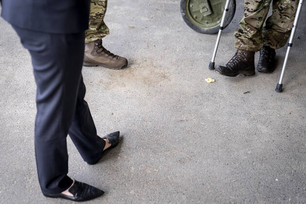 Prime Minister Mette Frederiksen S to visit Danish soldiers at Tapa Army Base in Estonia, Friday 11 September 2020, Denmark Copyright: RitzauxScanpix MadsxClausxRasmussenx COP201 spdk20200911-184250-L