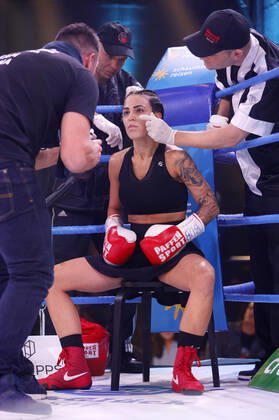Elena Miras at the 2 fight evening of Das große SAT Promiboxen in Die Halle Tor 2 Cologne, 25 09 2020 Foto:xC.xHardtx xFuturexImage