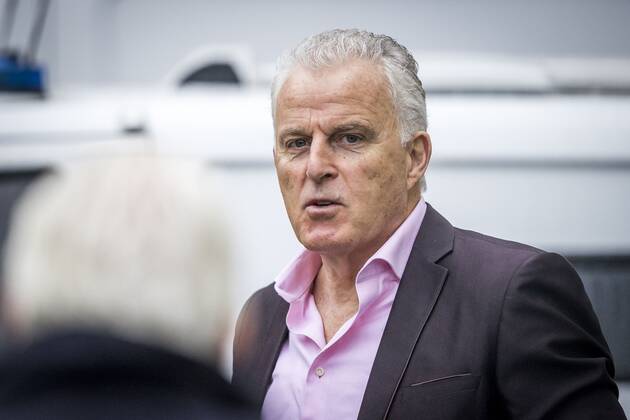 MAASTRICHT Peter R de Vries arrives at the court prior to the substantive hearing of the lawsuit against Jos B , who is suspected of kidnapping, abusing and killing Nicky Verstappen ANP MARCEL VAN HORN.  Copyright: xHollandsexHoogtex xxANPx x423348606x