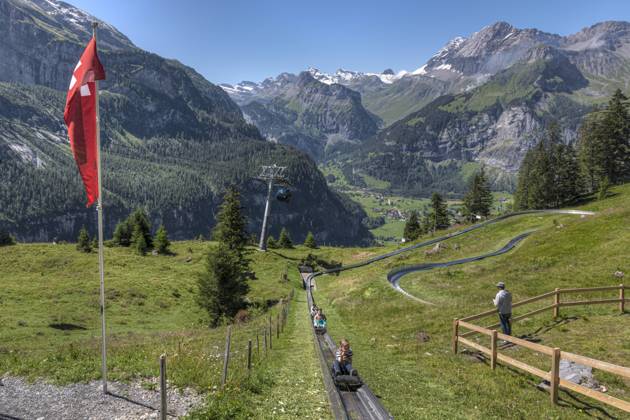 Oeschinen Lake, Kandersteg, Bern, Switzerland, Europe