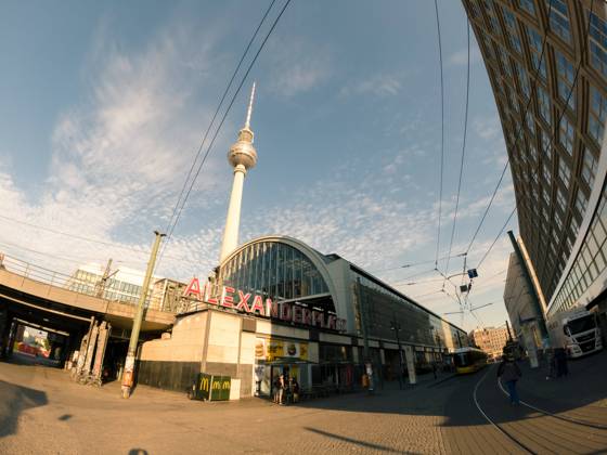 View of Alexanderplatz station with the famous Berlin television tower in the background 1096200312