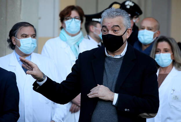 Rome, Preparation of the vials for the first anti Covid 19 vaccine on the occasion of the Vaccine Day Pictured: Domenico Arcuri Extraordinary Commissioner for Covid 19 Emergency  Copyright: xPieroxTenaglix xIPAx xPieroxTenaglix