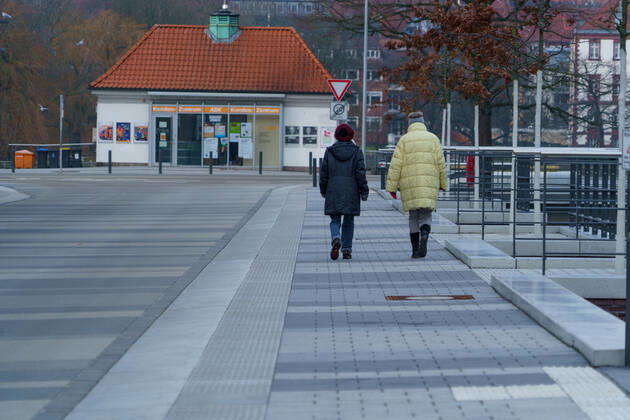 Kiel city centre during Corona Lockdown in January 2021 largely empty streets Kiel city centre during Corona Lockdown in January 2021 largely empty streets , Kiel Schleswig Holstein Germany city centre
