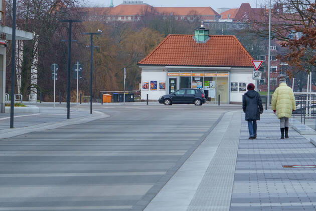 Kiel city centre during Corona Lockdown in January 2021 largely empty streets Kiel city centre during Corona Lockdown in January 2021 largely empty streets , Kiel Schleswig Holstein Germany city centre