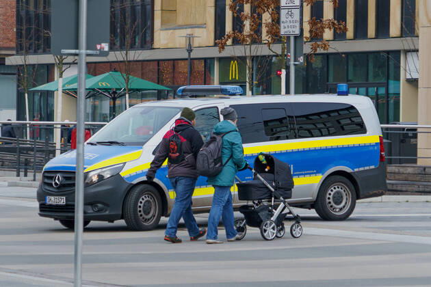 Kiel city centre during Corona Lockdown in January 2021 largely empty streets Kiel city centre during Corona Lockdown in January 2021 largely empty streets , Kiel Schleswig Holstein Germany city centre