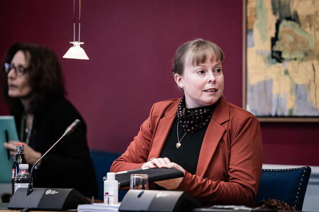 Minister of Culture Joy Mogensen S has been summoned to a consultation on human rights violations in Qatar in connection with the preparations for the World Cup finals in mens football in 2022 The consultation will take place at Christiansborg on Tuesday 12 January 2021, Copenhagen Denmark Copyright: RitzauxScanpix EmilxHelmsx cop101 spdk20210112-135105-L