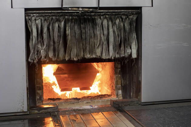Germany, Saxony, Städtisches Bestattungswesen Meißen GmbH, crematorium, incineration of dead bodies with Covid19, 14 01 2021
