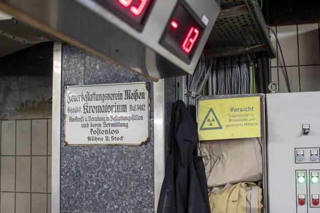 Germany, Saxony, Städtisches Bestattungswesen Meißen GmbH, Crematorium, 14 01 2021