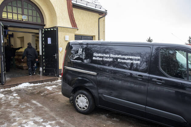 Germany, Saxony, Städtisches Bestattungswesen Meißen GmbH, Crematorium, 14 01 2021
