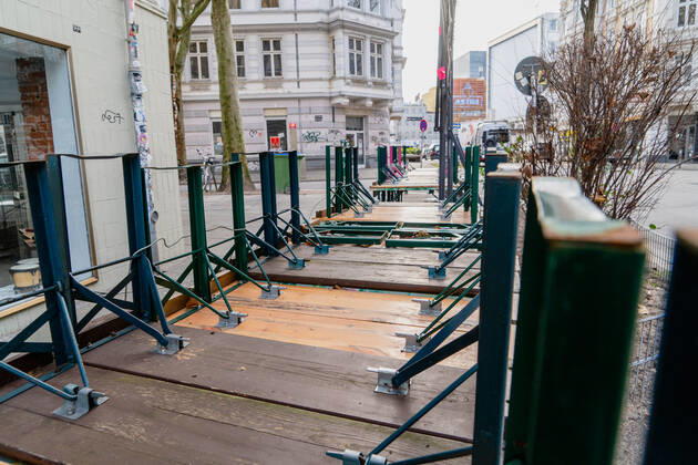 Closed gastronomy during the Corona Lockdown in Janaur 2021 in the district Hamburg St Pauli Closed gastronomy during the Corona Lockdown in Janaur 2021 in the district Hamburg St Pauli , Hamburg Hamburg Germany St Pauli