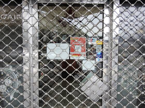 Photo Manuel Geisser 18 01 2021 Coronavirus, Lockdown Picture Closed Watch Shop Lucerne