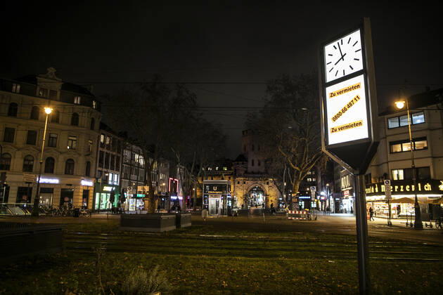 Curfew Corona Lockdown Cologne Germany 18 01 2021 Chlodwigplatz Cologne