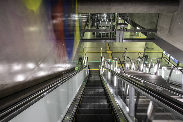 Curfew Corona Lockdown Cologne Germany 18 01 2021 subway Chlodwigplatz Cologne