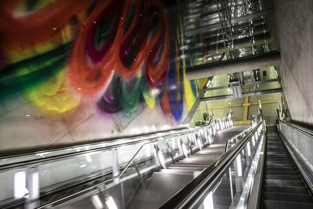 Curfew Corona Lockdown Cologne Germany 18 01 2021 subway Chlodwigplatz Cologne