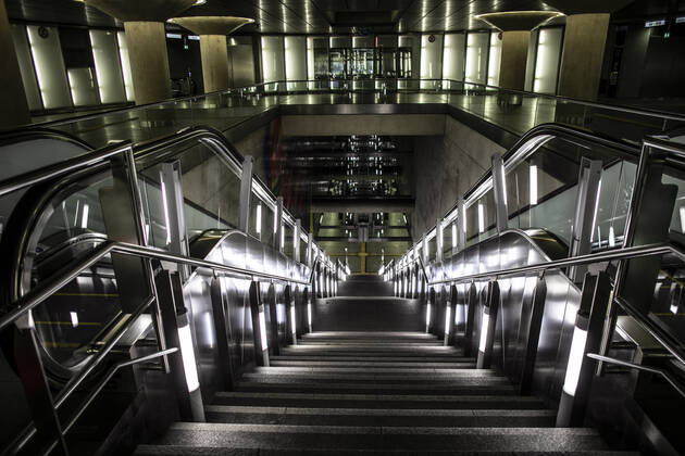 Curfew Corona Lockdown Cologne Germany 18 01 2021 subway Chlodwigplatz Cologne