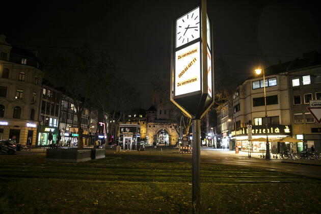 Curfew Corona Lockdown Cologne Germany 18 01 2021 Chlodwigplatz Cologne