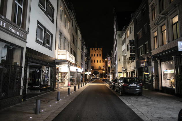 Curfew Corona Lockdown Cologne Germany 18 01 2021 Severinstraße Cologne