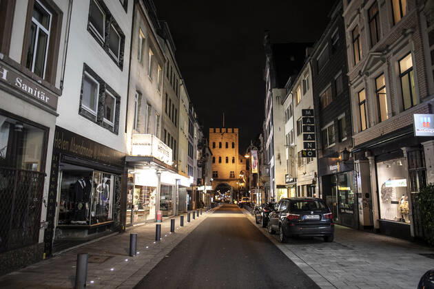 Curfew Corona Lockdown Cologne Germany 18 01 2021 Severinstraße Cologne