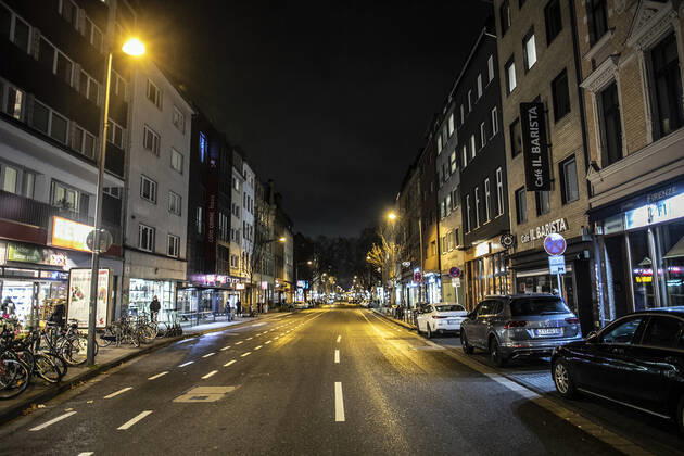 Curfew Corona Lockdown Cologne Germany 18 01 2021 Bonner Straße Cologne