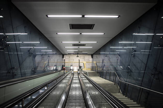 Curfew Corona Lockdown Cologne Germany 18 01 2021 U Bahn Kartäuserhof Cologne