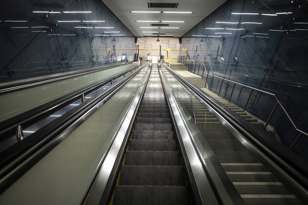 Curfew Corona Lockdown Cologne Germany 18 01 2021 U Bahn Kartäuserhof Cologne