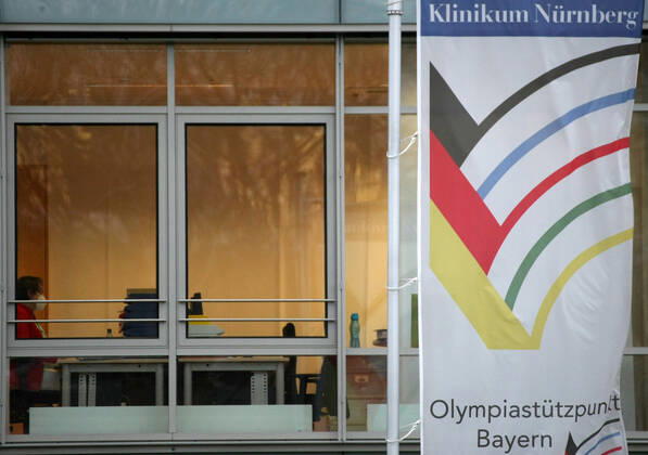 Klinikum Nord Nurnberg during the Hard Lockdown of the Covid 19 Coronavirus Pandemie in Nurnberg Nuremberg , Bayern , Deutschland . January 20 , 2021.