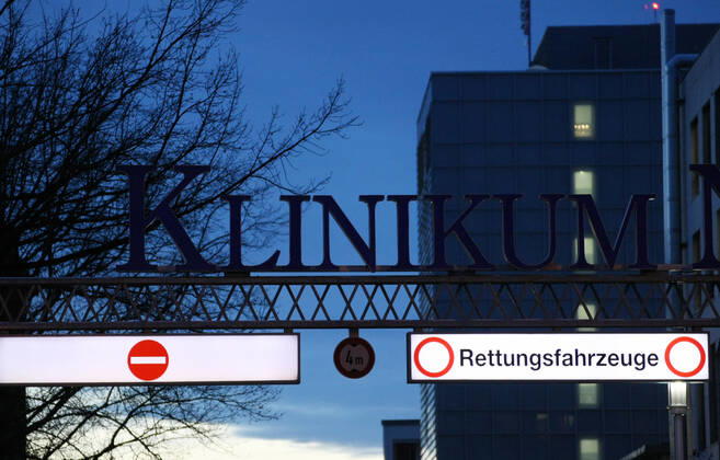 Klinikum Nord Nurnberg during the Hard Lockdown of the Covid 19 Coronavirus Pandemie in Nurnberg Nuremberg , Bayern , Deutschland . January 20 , 2021.