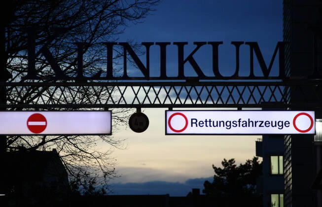 Klinikum Nord Nurnberg during the Hard Lockdown of the Covid 19 Coronavirus Pandemie in Nurnberg Nuremberg , Bayern , Deutschland . January 20 , 2021.