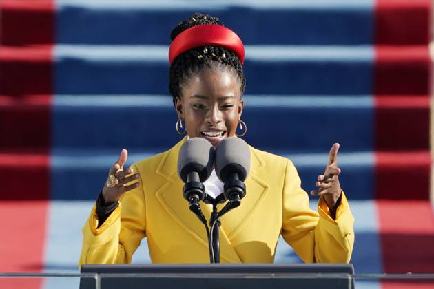 IMAGO ICONS: Amanda Gorman January 20, 2021 - Washington, DC, United States: American poet Amanda Gorman reads a poem during the 59th Presidential Inauguration at the U.S. Capitol in Washington, Wednesday, Jan. 20, 2021. (Patrick Semansky - Pool CNP Polaris) LagenciaEP 01 20 2021 Washington Washington Spain Copyright: xLagenciaEPx 3527985