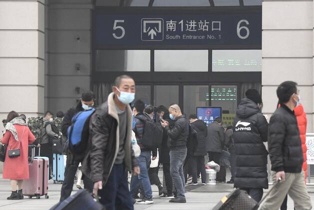 1 year passes since Wuhan lockdown, original epicenter of new coronavirus People wearing face masks are pictured in front of Hankou Station in Wuhan on Jan. 23, 2021, a year after a drastic lockdown was imposed on the Chinese city known as the original epicenter of the novel coronavirus. 