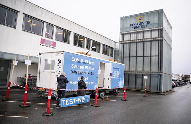 Medicals Nordic test center at Kongevejscentret in Hoersholm, Monday 25 January 2021 Medicals Nordic, which is responsible for testing at some of SOS Internationals centers, states in a press release that the company immediately stops using WhatsApp when communicating internally about positive test results, Copenhagen Denmark  Copyright: Ritzau Scanpix LiselottexSabroex COP106 spdk20210125-114354-L