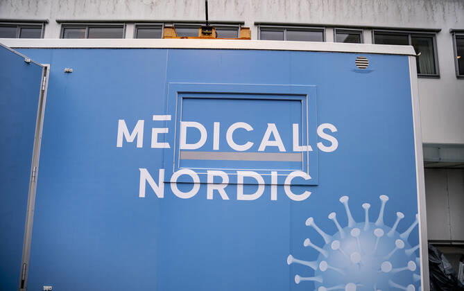 Medicals Nordic test center at Kongevejscentret in Hoersholm, Monday 25 January 2021 Medicals Nordic, which is responsible for testing at some of SOS Internationals centers, states in a press release that the company immediately stops using WhatsApp when communicating internally about positive test results, Copenhagen Denmark  Copyright: Ritzau Scanpix LiselottexSabroex COP106 spdk20210125-114402-L