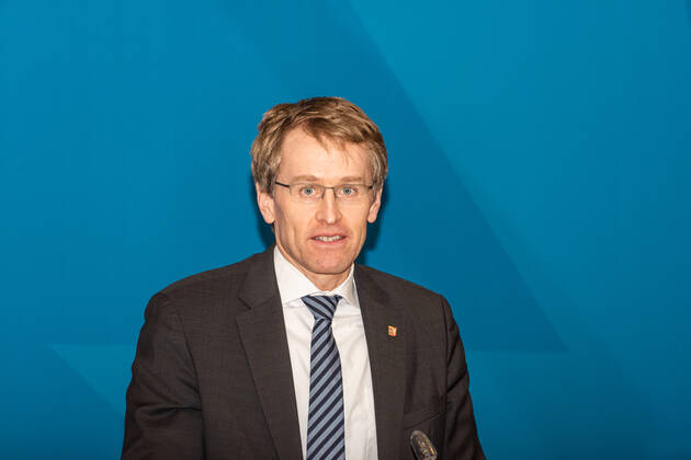 KIEL Press conference in the federal state house The federal state government agreed on a perspective plan for the gradual opening because of the Corona Pande