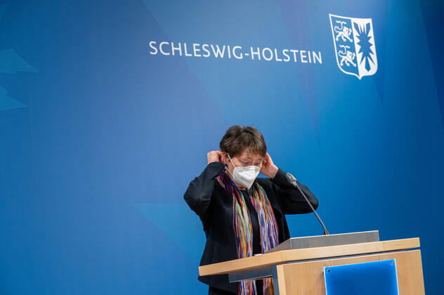 KIEL Press conference in the federal state house The federal state government agreed on a perspective plan for the gradual opening because of the Corona Pande