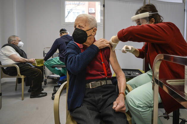 Covid vaccinations begin today in Lazio - 19 for the elderly over 80 in the photo the vaccination center of the Biomedical Campus Editorial Usage Only  Copyright: xSTEFANOxCAROFEIx xIPAx
