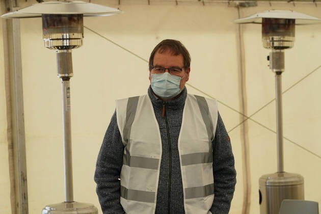 Head of the vaccination centre Andreas Franz Gross Gerau 09 02 2021 Start of the vaccination centre Gross Gerau