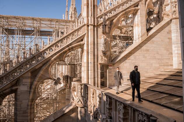Milan. Milan Cathedral reopening for visits to tourists Editorial Usage Only  Copyright: xCarloxCozzolix xIPAx