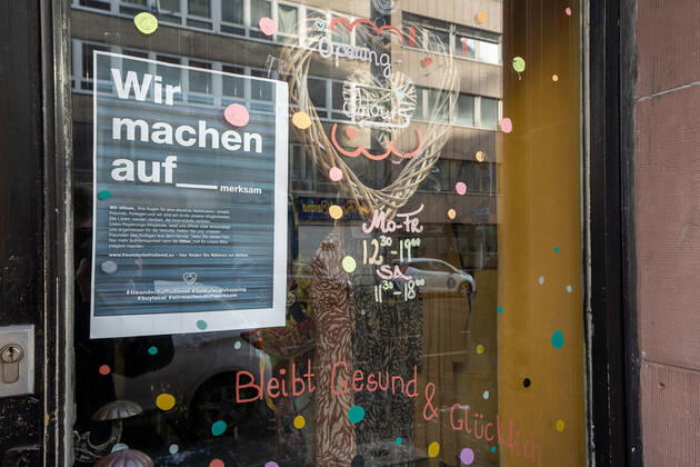 Germany Hesse Frankfurt 11 02 2021 Impressions from Frankfurt Lockdown Extension We make you aware Impressions from Frankfurt
