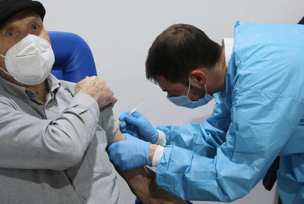 Rome, Inauguration of the new Covid 19 vaccination center at the Auditorium Parco della Musica in Rome. Pictured:  Copyright: xPieroxTenaglix xIPAx xPieroxTenaglix