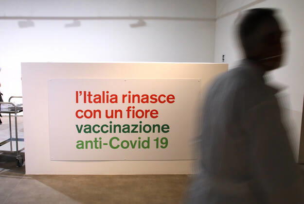 Rome, Inauguration of the new Covid 19 vaccination center at the Auditorium Parco della Musica in Rome. Pictured:  Copyright: xPieroxTenaglix xIPAx xPieroxTenaglix