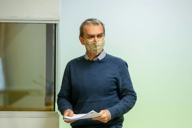 The director of the Center for Coordination of Alerts and Health Emergencies (CCAES), Fernando Simon, intervenes during a conference convened before the media at the Ministry of Health to report on the evolution of the coronavirus, in Madrid, (Spain), February 15, 2021. 18 FEBRUARY 2021 LagenciaEP PRESS R.Rubio.POOL 02 18 2021 Madrid Madrid Spain Copyright: xLagenciaEPxPRESS R.Rubio.POOLx 3569729