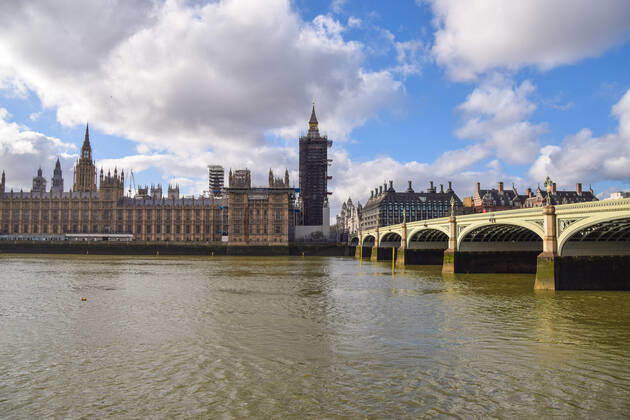 February 18, 2021, London, United Kingdom: General view of the Houses of Parliament and Westminster Bridge, London..Coronavirus cases are falling across the UK, as the government prepares to present its plan for easing the lockdown restrictions. London United Kingdom - ZUMAs197 20210218_zaa_s197_197 Copyright: xVukxValcicx