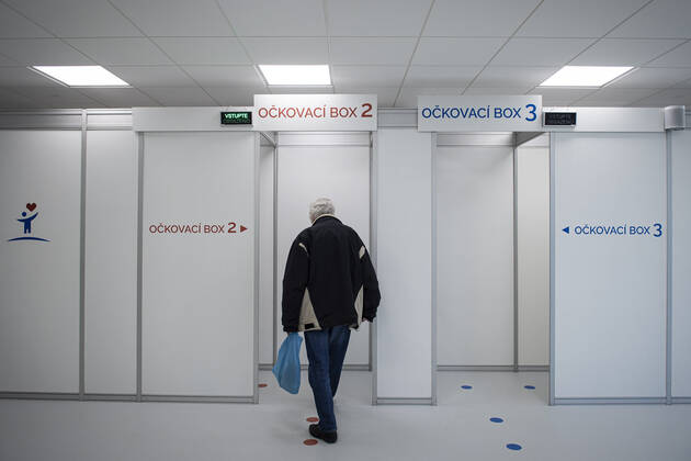 The large-capacity vaccination center against COVID-19 start operation on February 22, 2021, in Liberec, Czech Republic. In the Czech Republic continues vaccination of seniors against coronavirus. (CTKxPhoto RadekxPetrasek) CTKPhotoP202102220346401  PER 10