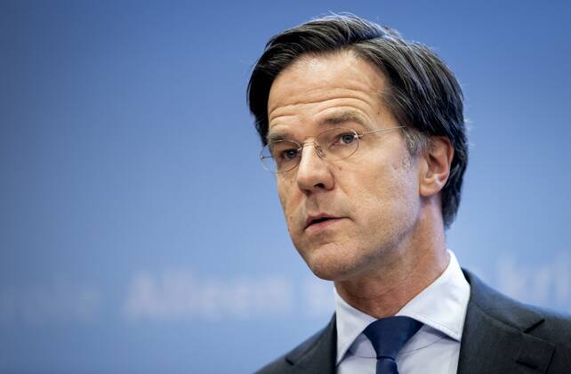 DEN HAAG Prime Minister Mark Rutte during a press conference on the coronation measures The curfew is being extended because the cabinet believes it needs the measure to create room for other relaxations ANP SEM VAN DER WAL Copyright: xHollandsexHoogtex xxANPx x428567051x