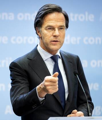 DEN HAAG Prime Minister Mark Rutte during a press conference on the coronation measures The curfew is being extended because the cabinet believes it needs the measure to create room for other relaxations ANP SEM VAN DER WAL Copyright: xHollandsexHoogtex xxANPx x428568527x